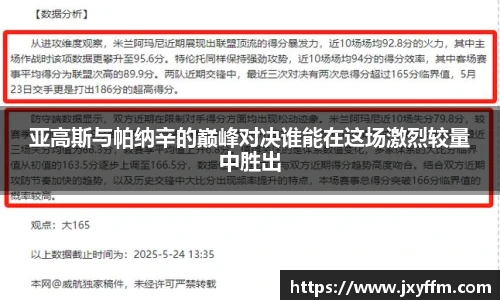 亚高斯与帕纳辛的巅峰对决谁能在这场激烈较量中胜出